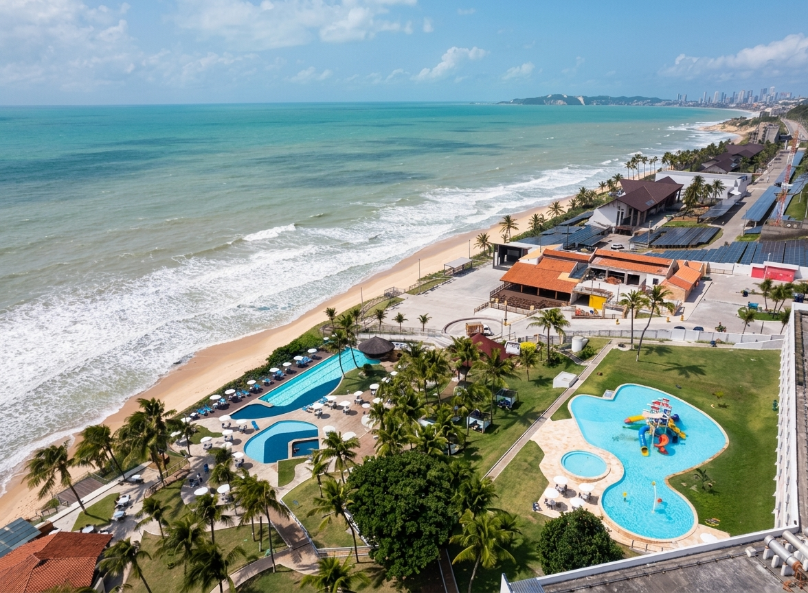 El Aram Imirá Beach Resort at golden hour, Via Costeira, Natal, Brazil
